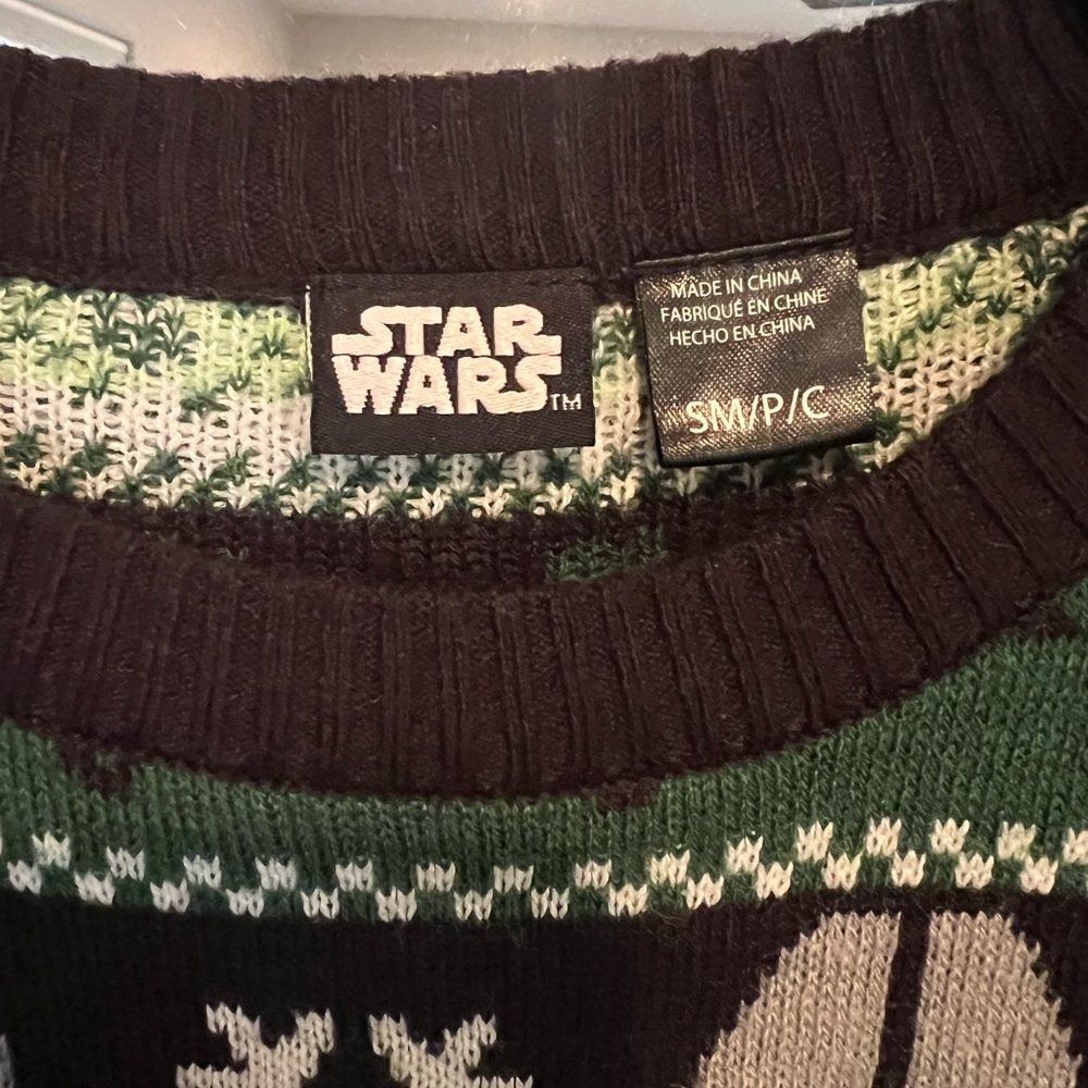 Box Lunch Star Wars Mandalorian The Child Grogu Holiday Sweater - Picture 3 of 4